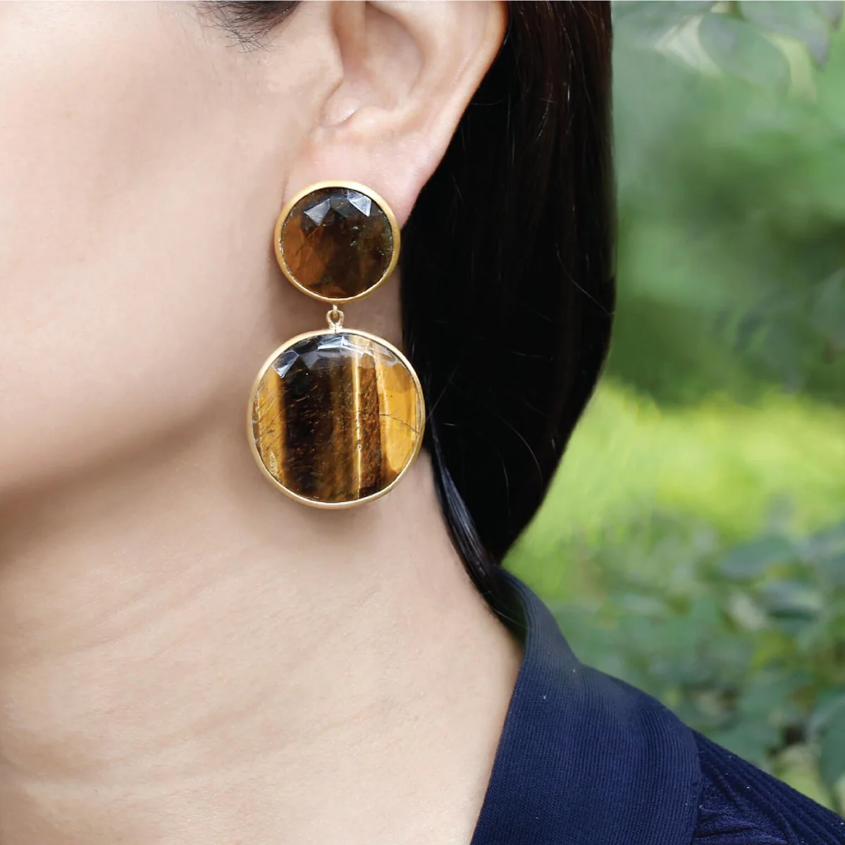 Add a Touch of Mystique to Your Ensemble with Buy gold tiger eye earrings